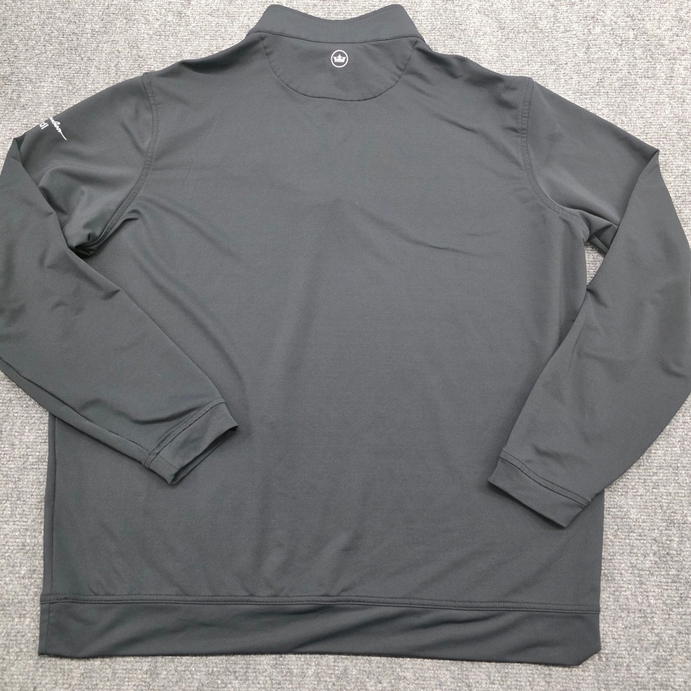 Peter Millar Audi Quarter Zip Pullover Mens XL Black Performance Golf Sweater - Picture 2 of 15